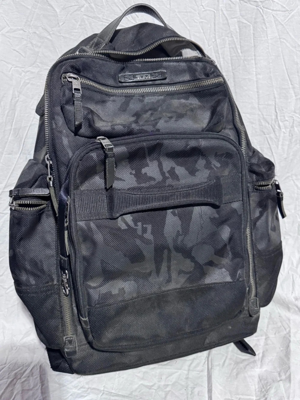Tumi black camo laptop carry on backpack